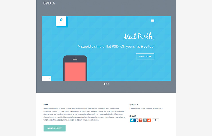 Boxia - One Page Theme