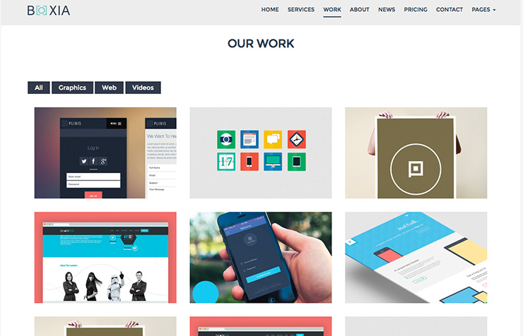 Boxia - One Page Theme