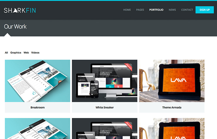 Sharkfin - Flat Multi Page Theme